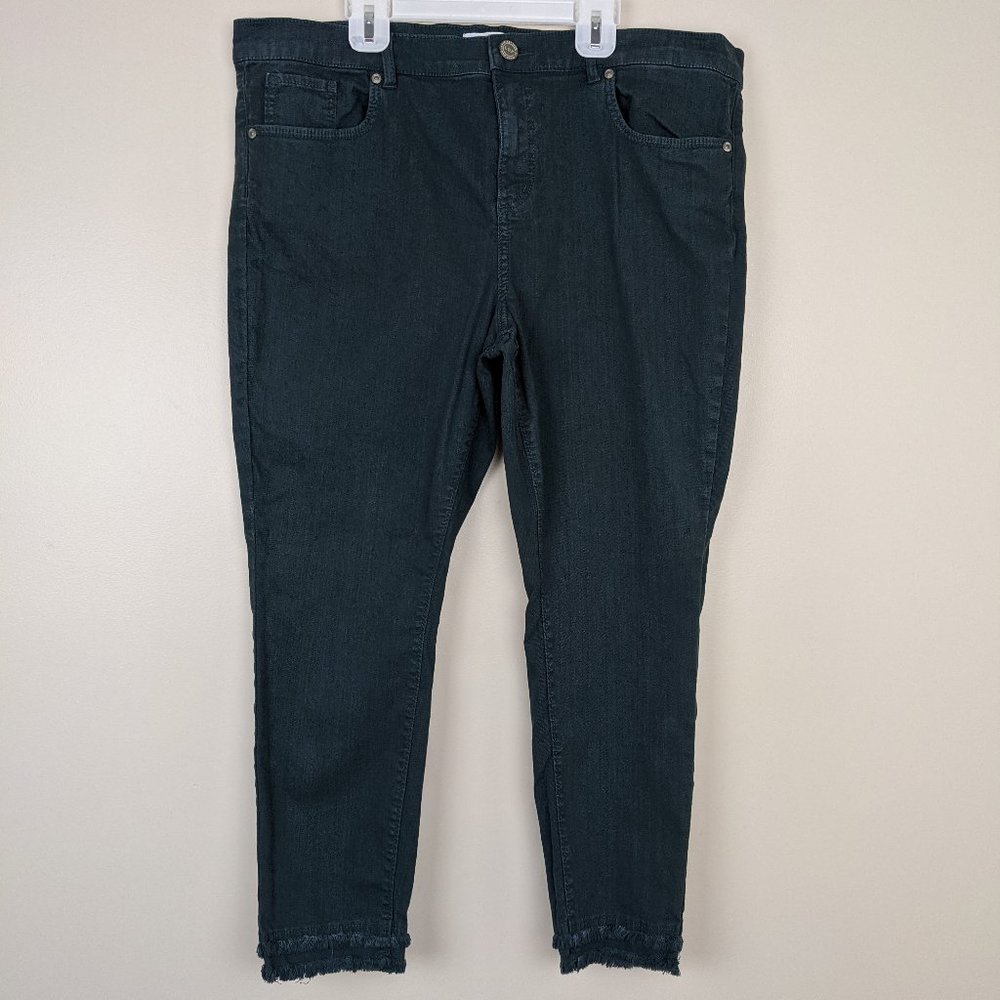 LOFT Double Raw hem Modern Skinny Ankle Pants 14